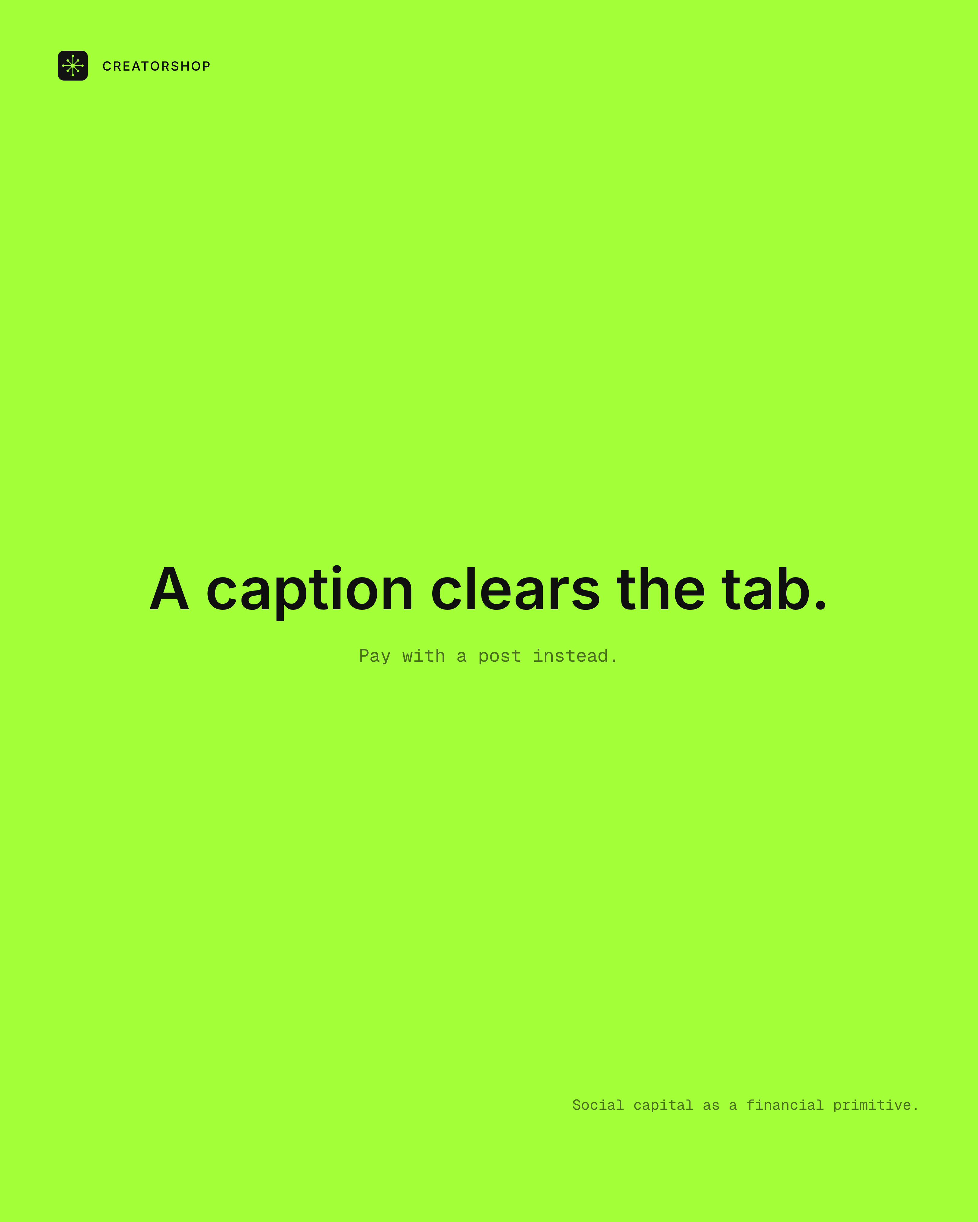 Poster: A caption clears the tab.
